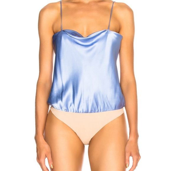 alix Tops - Alix NYC Dean bodysuit in cerulean and nude